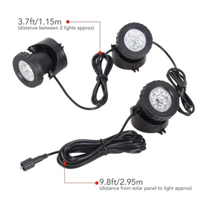 Paquete de 3 Focos Solares para Estanques Exteriores con Cambio de Color RGB, Dos Modos, Energía Solar, IP65, Luces Subacuáticas para Piscinas - Product Image 2