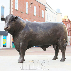 Sculpture de <span class=keywords><strong>taureau</strong></span> <span class=keywords><strong>Angus</strong></span> en bronze grandeur nature, décoration de jardin de style occidental - Product Image 1