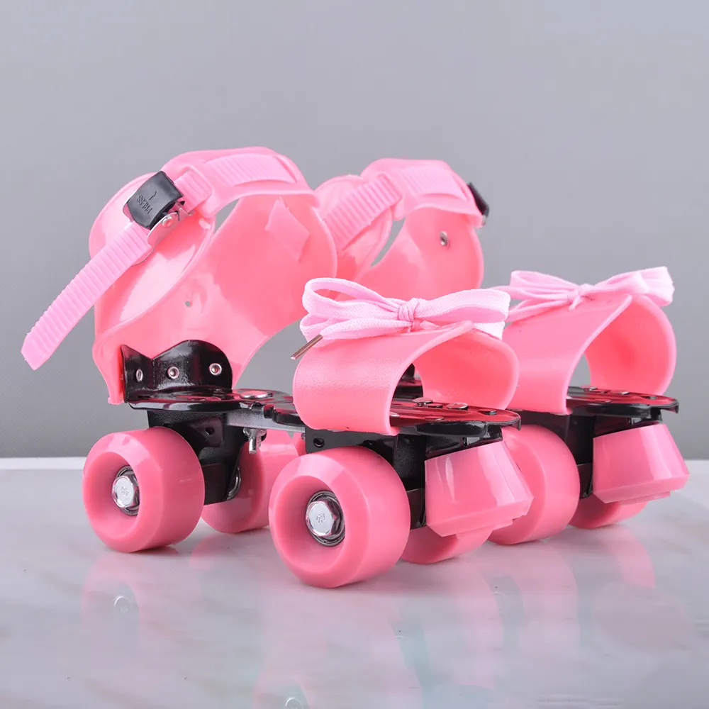رخيصة الثمن بسيطة عجلات مضمنة الزلاجات قابل للإزالة زلاجات دوارة للأطفال قابل للتعديل حجم
