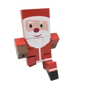 Magia di legno Intelligente babbo Natale Padre cubo di puzzle Di Natale rompicapo regali per i bambini