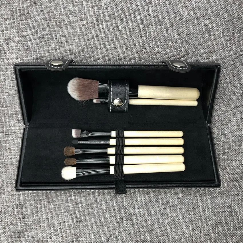 Make Merken 9 stks 8 stks Borstel Bruin Make-Up Kwasten Sets Vat Verpakking Kit met Spiegel