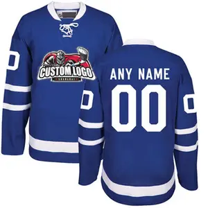 100% Polyester Embroidery Maple Leafs blank Ice Hockey Jersey with number/logo