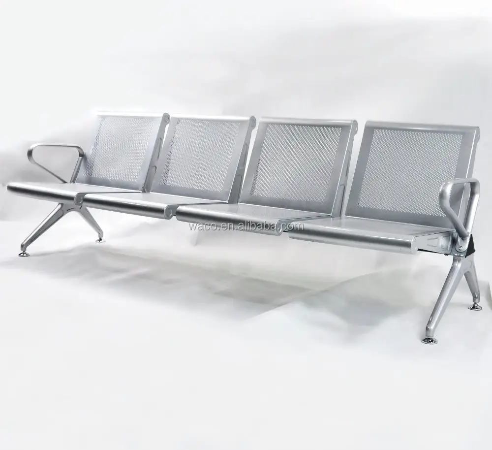 Sedie da attesa per clinica di Design commerciale a 4 posti per sedia da banco ospedaliera sedia da attesa per aeroporto pubblico ferro da stiro moderno in metallo