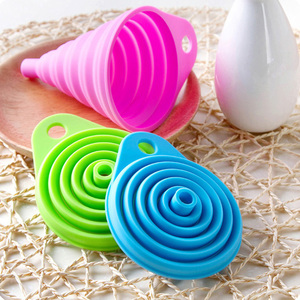 Mini entonnoirs rétractables portables en gel de silice à large ouverture pour liquides, huile, eau, vin – Outil de remplissage, gadgets de cuisine - Product Image 5