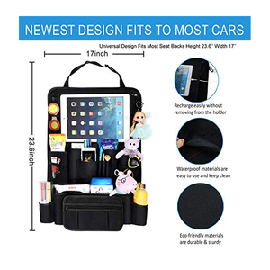 OEM BSCI Factory Custom Hot Selling Luxury Backseat Protector Storage Car Back Seat Organizer - Product Image 2