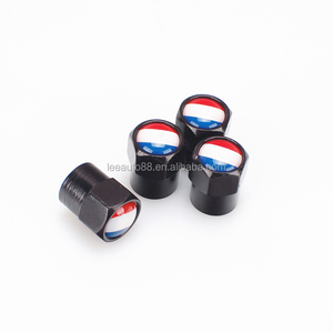 Tout nouveau 4 pièces solide <span class=keywords><strong>pneu</strong></span> voiture Logo roue Valve tiges bouchons noir Fine <span class=keywords><strong>pneu</strong></span> de voiture - Product Image 1