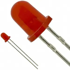 (Free Shipping ) 50PCS Red LED 5MM Round With Domed Top Light Emitting Diode ( Lens Color Red)