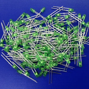 T-1 f3 रंगीन विकीर्ण ग्रीन 570-580nm राउंड हेड डुबकी डिकोड के लिए 3 मिमी - Product Image 4
