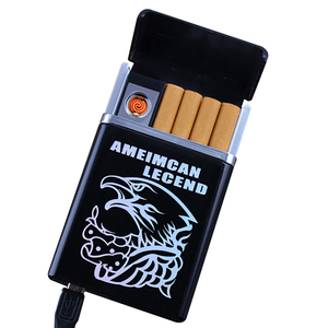 Caldo di vendita 2-in-1 in lega di alluminio USB caricata custodia per accendisigari Custom Custom accendisigari progettato esclusivamente per gli uomini - Product Image 6