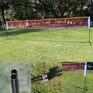 <span class=keywords><strong>Red</strong></span> <span class=keywords><strong>de</strong></span> <span class=keywords><strong>Tenis</strong></span> y Bádminton Plegable Ajustable en Altura <span class=keywords><strong>de</strong></span> 6 Metros, Sistema <span class=keywords><strong>de</strong></span> <span class=keywords><strong>Red</strong></span> Plegable para Pickleball y Fútbol, Postes para Exteriores - Product Image 3