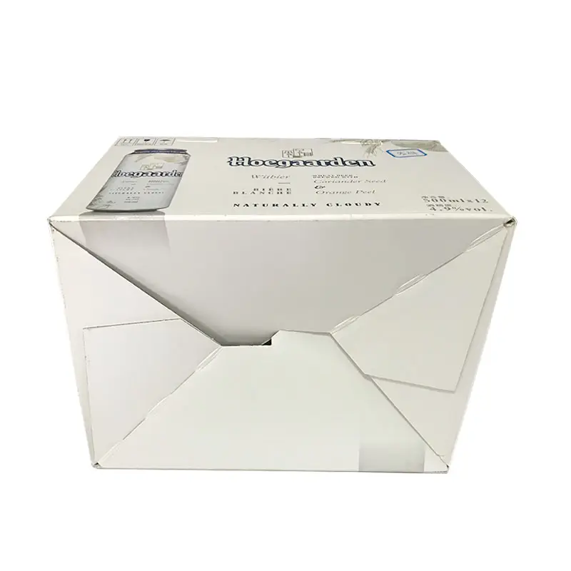 New design small glossing art paper white cosmetic packaging box with custom logo