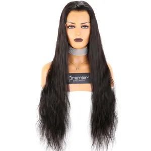 150 yoğunluk peruk satıcı doğal düz uzun peruk insan saçı hint saç peruk tam dantel siyah kadınlar için
