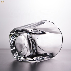 200ml Twisted <span class=keywords><strong>Shot</strong></span> Vodka vetro inciso whisky vecchio stile bicchieri di whisky irregolari bicchieri di whisky personalizzabili