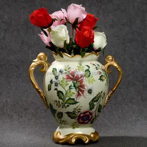 批发豪华巨型花盆，陶瓷花盆绘画设计 (AM-FP011)