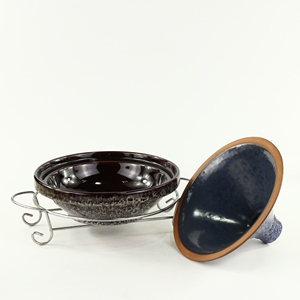 <span class=keywords><strong>Tajine</strong></span> — petit Pot en argile jine de cuisson marocain, glaçure conductrice en céramique - Product Image 3