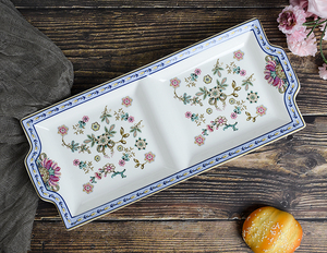<span class=keywords><strong>Chine</strong></span> lave-vaisselle en céramique alimentaire diviser 2 compartiment assiettes à <span class=keywords><strong>dessert</strong></span> - Product Image 3