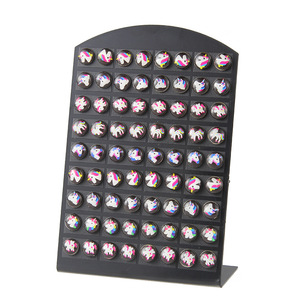 Boucles d'oreilles en forme d'animaux pour femmes et filles, ensemble de 36 paires, bijoux en acrylique, doux, en licorne, flamand rose, cadeaux d'anniversaire - Product Image 1