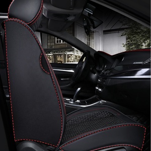 Funda de asiento de coche de cuero PU de estilo deportivo fresco de verano nuevo conjunto completo de ajuste Universal con cojines y almohada de moda de seda helada - Product Image 5