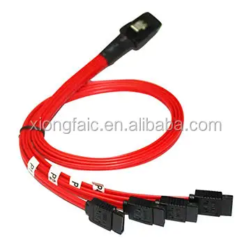 Hot Sales Super Quality New Mini SAS 4i SFF-8087 36P To 4 SATA 7P HDD Hard Drive Splitter Cable 10Gbps