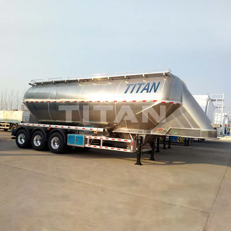 Aluminium Wheat flour bulk polar cement tanker Food grade 42 cbm Flour bulk semi trailer