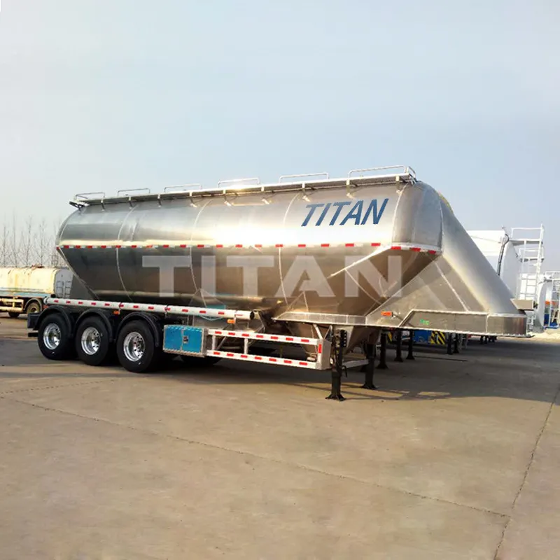 Aluminium Tarwemeel Bulk Polar Cement Tanker Food Grade 42 Cbm Meel Bulk Semi Trailer