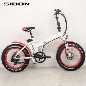 SIBON B0510134 CE White Folding Alloy Frame <strong>Blue</strong> Mud Guard250w 6 Speed Integration Fork Brushless <strong>Motor</strong> Fat <strong>Bike</strong> Electric - Product Image 2