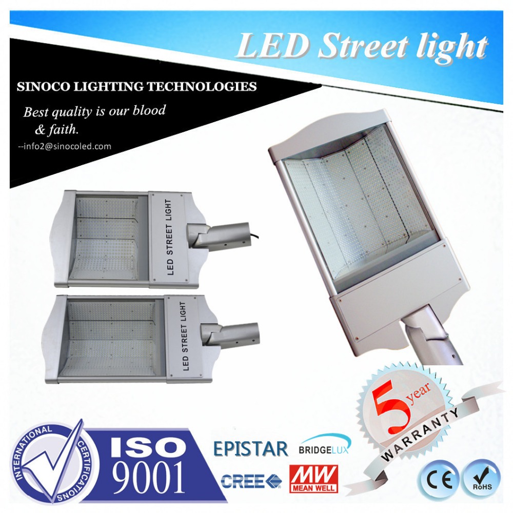 100 W 150 W DLC UL LED rue lumières rénovation COB a mené la lumière Extérieure IP65 capteur rue lampes 150 Watts fabrication