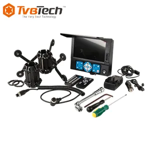 Pipe Camera TVBTECH 50m Self Leveling Pushrod CCTV Inspection System Pipe Drain Sewer Push Camera Systems With Meter Counter And Keyboard