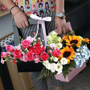 Impermeable plegable DIY flor arreglo <span class=keywords><strong>de</strong></span> cartón grueso caja <span class=keywords><strong>de</strong></span> flores - Product Image 2