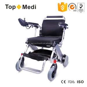 Rehabilitation therapy supplies battery motorized 4 wheels small manual wheelchair Topmedi lightweight and durable - Product Image 1