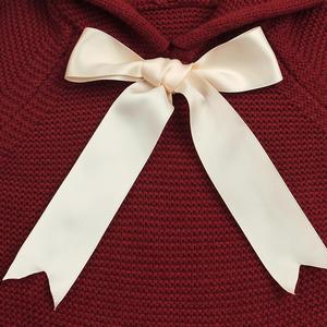 Maglione con cappuccio Pullover da <span class=keywords><strong>bambina</strong></span> maglia semplice a manica lunga all'uncinetto vestiti per bambini con frange di nappe Pullover maglione lavorato a maglia - Product Image 4