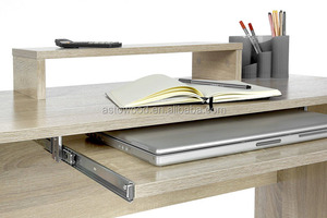 <span class=keywords><strong>Bureau</strong></span> d'ordinateur réglable, étagère pour clavier coulissant, couleur noire, pour le <span class=keywords><strong>bureau</strong></span> - Product Image 2