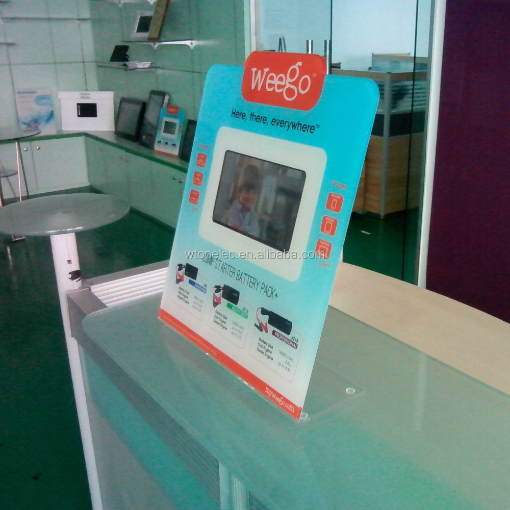 Популярный акриловый дисплей с ЖК-видеоплеером, интегрированный для привлекательной рекламы