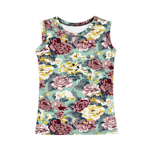Sin mangas de la venta caliente bebé camisetas y cómodo suave tops de bebé niña floral impreso genial chicas tops y t camisa - Product Image 6