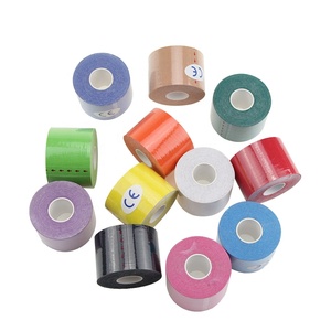 Aupcon plester kinesiologi harga pabrik yang diterima OEM plester terapi olahraga Kinesiotape cetak katun 5cm