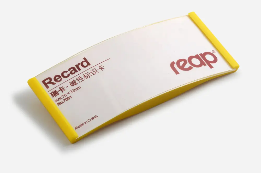 REAP再利用可能なビジネス名バッジ、安全ピン付きの変更可能なスタッフ名バッジ