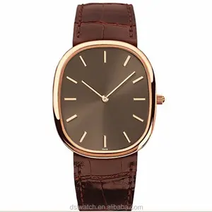 Unisex Back stainless steel vogue genuine leather watch 5atm water resistant 2022 customized own brand wrist watch