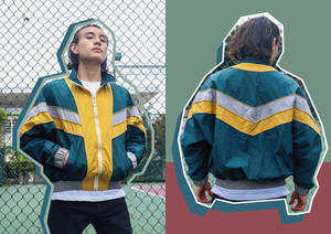 Oem Tùy Chỉnh Thời Trang Phố Mens Lớn Cổ Điển Áo Thun Zip up Nylon Áo Khoác Chất Lượng Cao Retro Giá Rẻ Áo Gió Áo Khoác - Product Image 5
