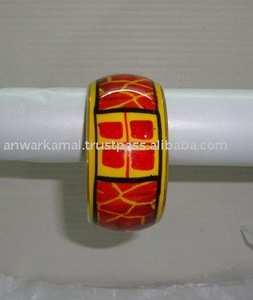 Prix raisonnables Grossiste Indien Artisanat Aluminium Fantaisie Laiton Fait À La Main Bracelet Peint - Product Image 2