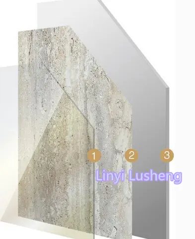 Kunstmatige Graniet Kunststeen Type en hoogglans uv pvc plaat