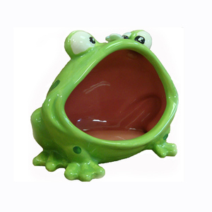 Portasapone in spugna animale a forma di rana in ceramica