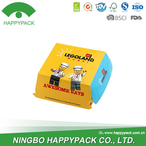 HAPPYPACK-fiambrera de papel kraft desechable con logotipo personalizado, caja para guardar comida, fiambrera, hamburguesa, muestras gratis - Product Image 2
