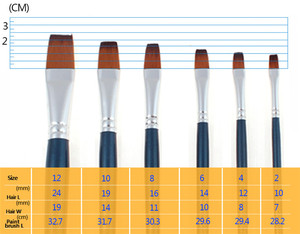 Professionnel de haute qualité 6 pièces <span class=keywords><strong>pinceau</strong></span> à poils blancs ensemble spécial <span class=keywords><strong>peinture</strong></span> à l'huile artiste pinceaux en gros - Product Image 6