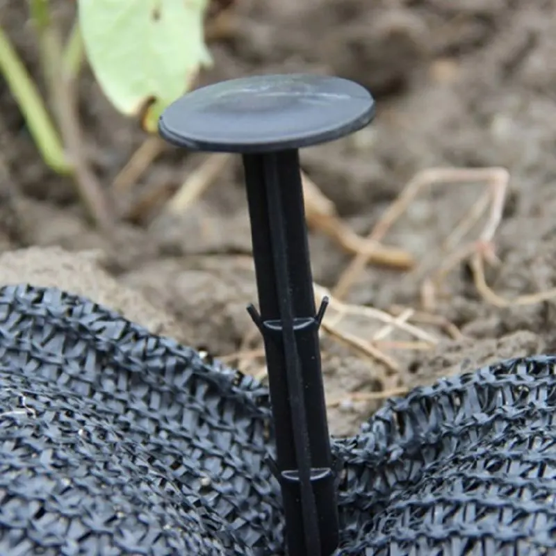 Black PP Mulch Shading Pest Control Garden Ground Nail Plastic Film Fixed Pegs Gardening Fixing Tools