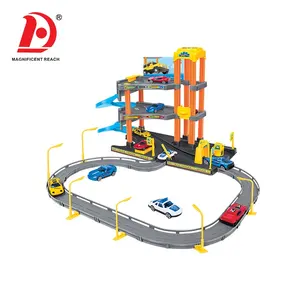 HUADA 2023 bambini nuovo modello di stile Play Set parcheggio auto giocattolo Garage con quattro ruote libere auto