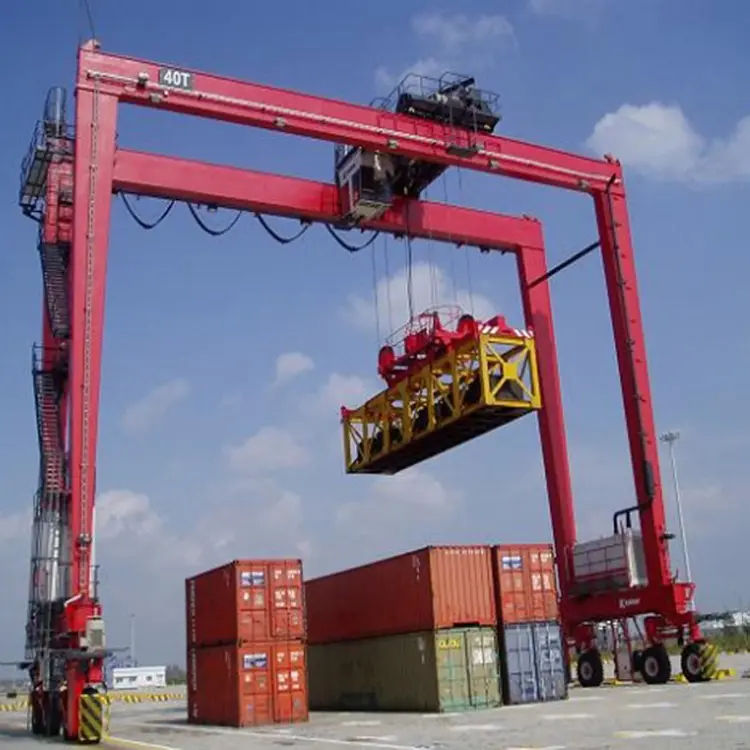 Harga Port Gunakan Container Gantry Crane 50 Ton Karet Tyred Gantry Crane