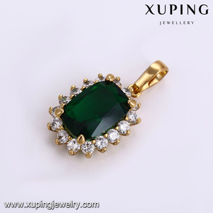 32914 Xuping 18K doré collier gracieux avec <span class=keywords><strong>diamant</strong></span> central disponible en différentes couleurs entouré de strass pour femme - Product Image 3