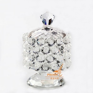 Wholesale Handmade Luxury Multi-function Crystal Glass clear Jewelry Ring Gift <strong>Trinket</strong> <strong>Box</strong> SHB-032 - Product Image 3