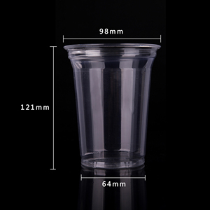 16oz <span class=keywords><strong>En</strong></span> <span class=keywords><strong>Plastique</strong></span> Transparent avec Couvercles Plats pour les Boissons Froides - Product Image 3