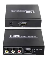 المحمولة HDMI إلى HDMI RCA CVBS L/R محول صوت السيارات المتسلق دعم 1080P مع التكبير